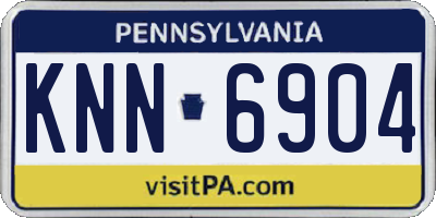 PA license plate KNN6904