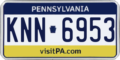 PA license plate KNN6953