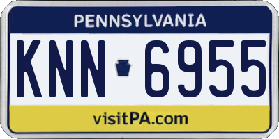 PA license plate KNN6955