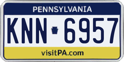 PA license plate KNN6957