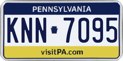 PA license plate KNN7095