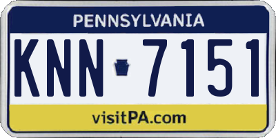 PA license plate KNN7151