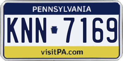 PA license plate KNN7169