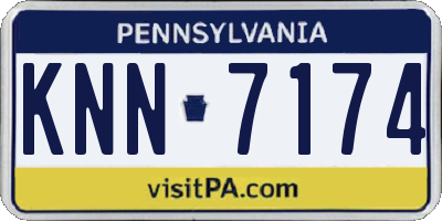 PA license plate KNN7174