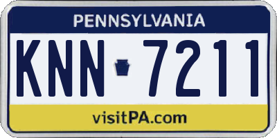 PA license plate KNN7211