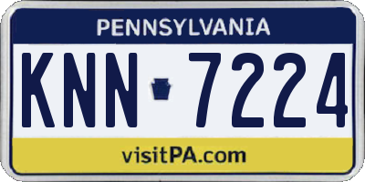 PA license plate KNN7224