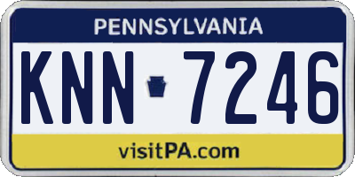 PA license plate KNN7246
