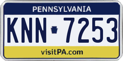 PA license plate KNN7253
