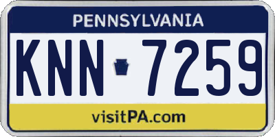 PA license plate KNN7259