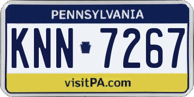 PA license plate KNN7267