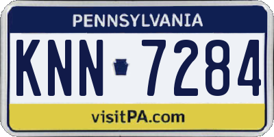 PA license plate KNN7284