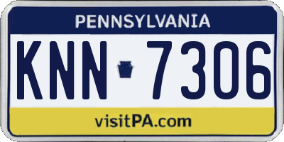 PA license plate KNN7306