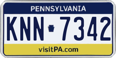 PA license plate KNN7342