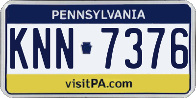 PA license plate KNN7376