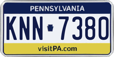 PA license plate KNN7380