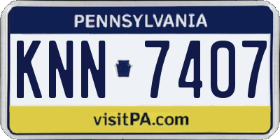 PA license plate KNN7407