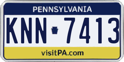 PA license plate KNN7413