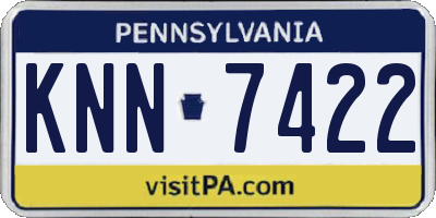 PA license plate KNN7422
