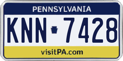 PA license plate KNN7428