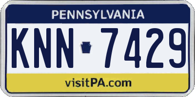 PA license plate KNN7429