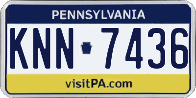 PA license plate KNN7436