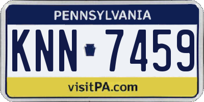 PA license plate KNN7459