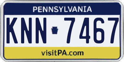 PA license plate KNN7467