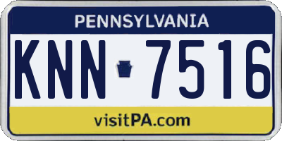 PA license plate KNN7516