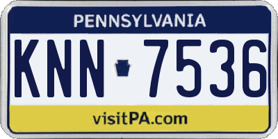PA license plate KNN7536