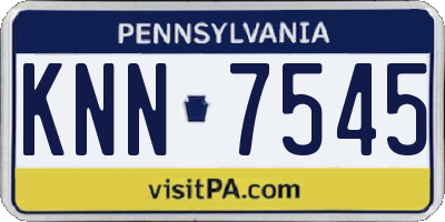 PA license plate KNN7545