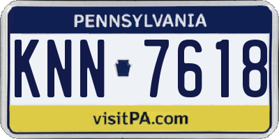 PA license plate KNN7618