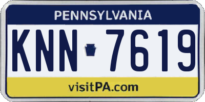 PA license plate KNN7619