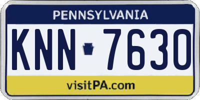 PA license plate KNN7630