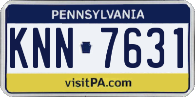 PA license plate KNN7631