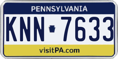 PA license plate KNN7633