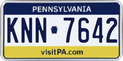 PA license plate KNN7642