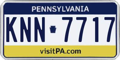 PA license plate KNN7717