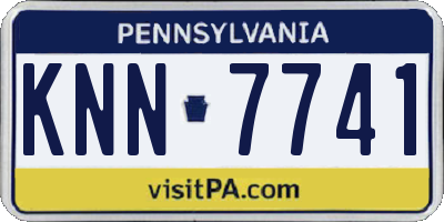 PA license plate KNN7741