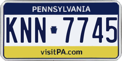PA license plate KNN7745