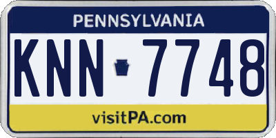 PA license plate KNN7748