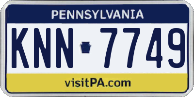 PA license plate KNN7749