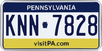 PA license plate KNN7828