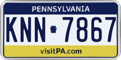 PA license plate KNN7867