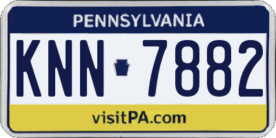 PA license plate KNN7882