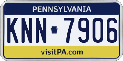 PA license plate KNN7906