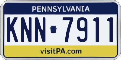 PA license plate KNN7911