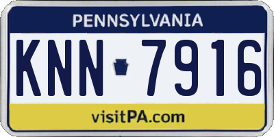 PA license plate KNN7916