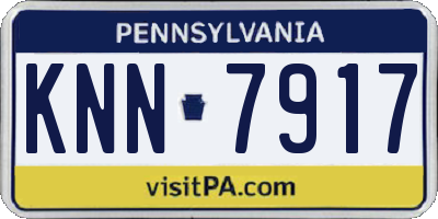 PA license plate KNN7917