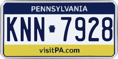 PA license plate KNN7928