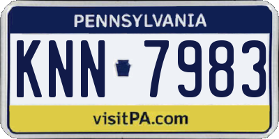 PA license plate KNN7983